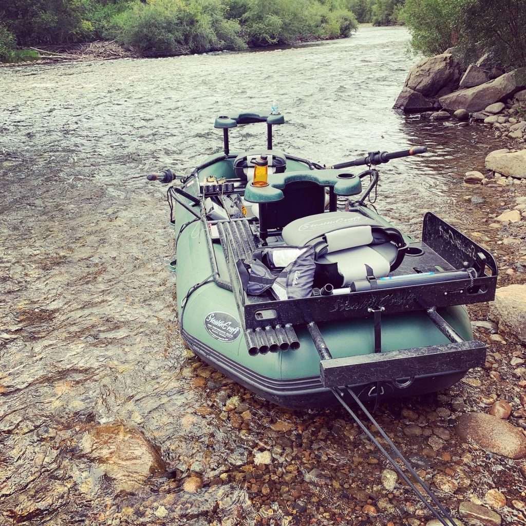 Fishing New Waters - Fly fishing from a drift boat: Part 1, drift boat positioned by natural river